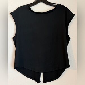 Black Back tie Sleeveless Top sz M